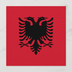 Invitation de drapeau de l'Albanie