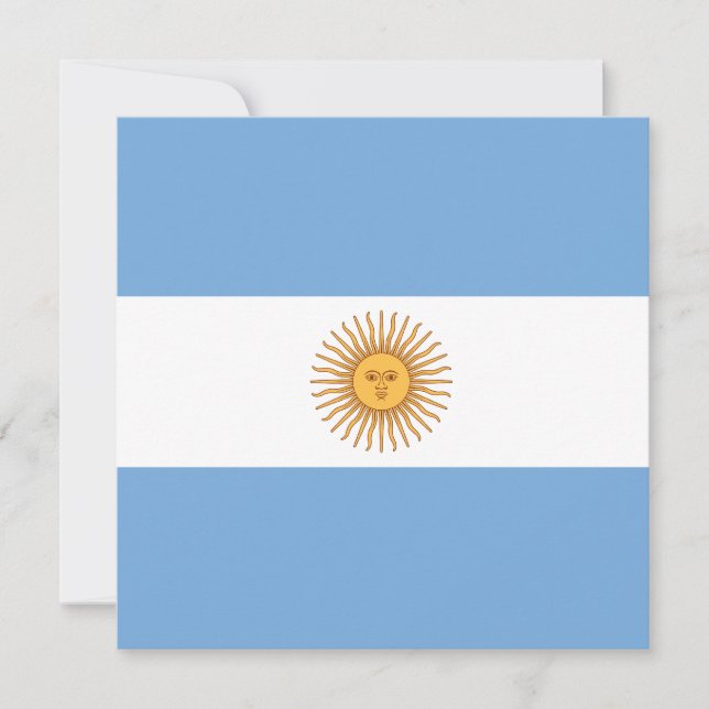Invitation de drapeau de l'Argentine (Devant)
