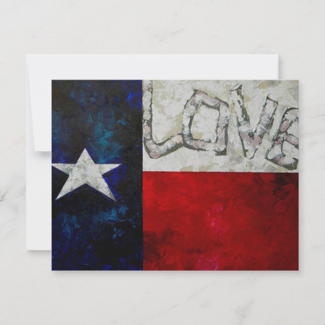 Invitation de drapeau du Texas (Devant)