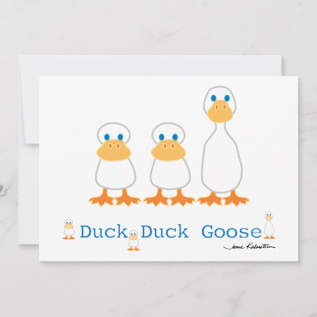 Invitation de Duck Duck Goose (Devant)