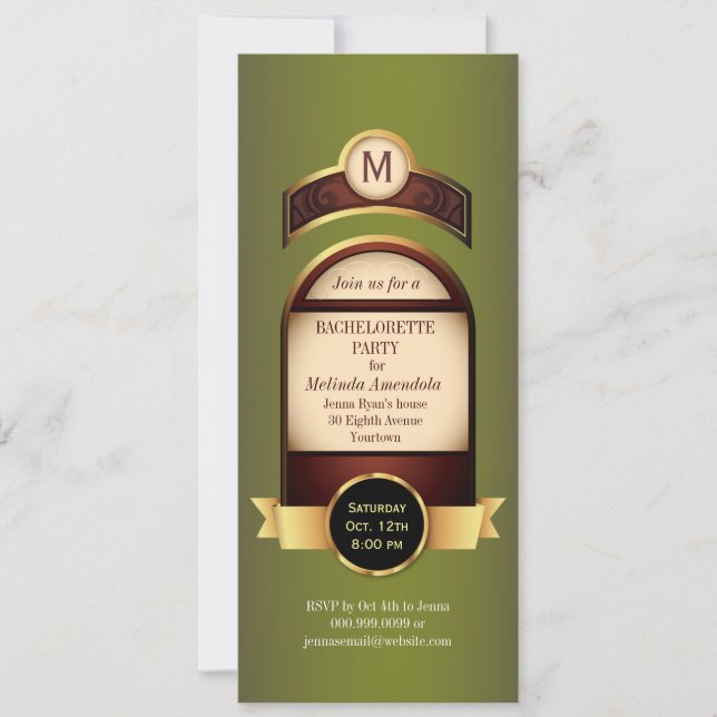 Invitation de Étiquette d'or (Devant)