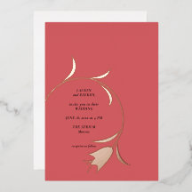 Invitation de Faire-part de mariage à huile de Mod