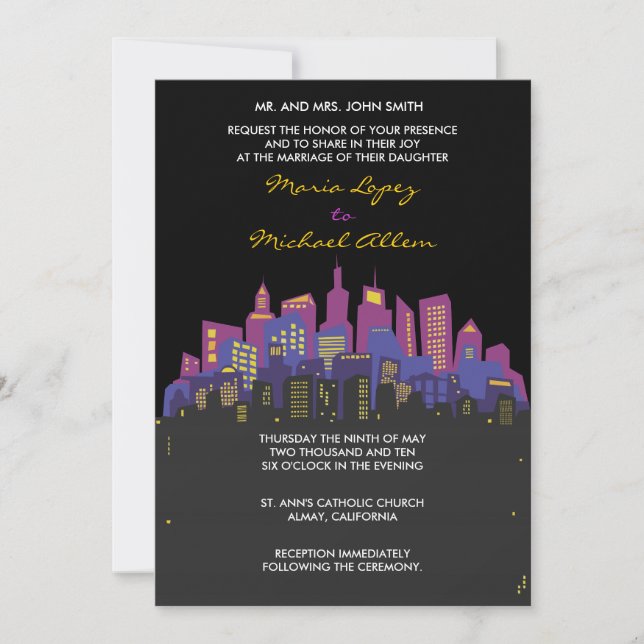 Invitation de faire-part de mariage de PAYSAGE (Devant)