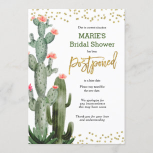 Invitation de Faire-part reportée par Cactus