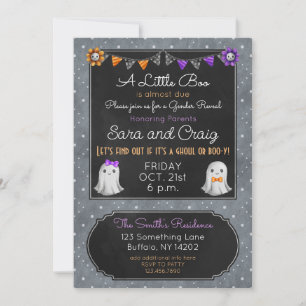 Invitation de fantôme ou bébé Boo-y pour Halloween