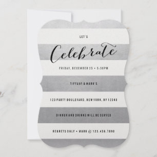 Invitation de Faux Silver Foil Party