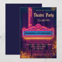 Invitation de fête à la marquise de théâtre – Invi