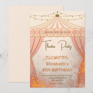 Invitation de fête à l'affiche du théâtre – Invita