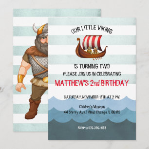 Invitation de fête à thème Viking