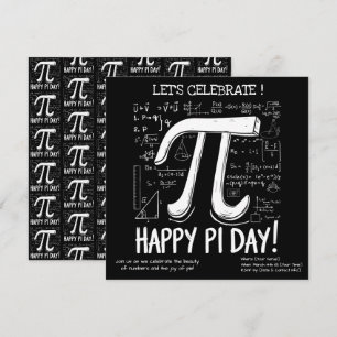 Invitation de fête amusante pour la Journée de Pi