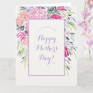 Invitation de fête avec cadre floral