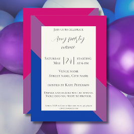 Invitation de fête bisexuelle personnalisée