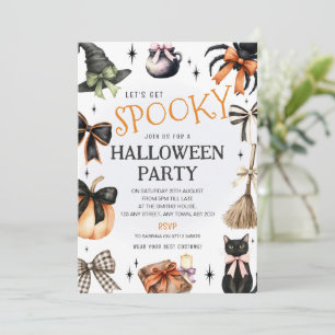 Invitation de fête costumée Halloween Sorcières et