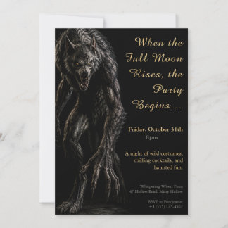 Invitation de fête costumée pour Halloween avec hu