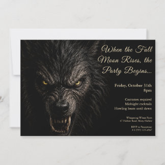 Invitation de fête costumée pour Halloween avec hu