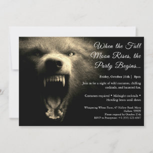 Invitation de fête costumée pour Halloween avec hu