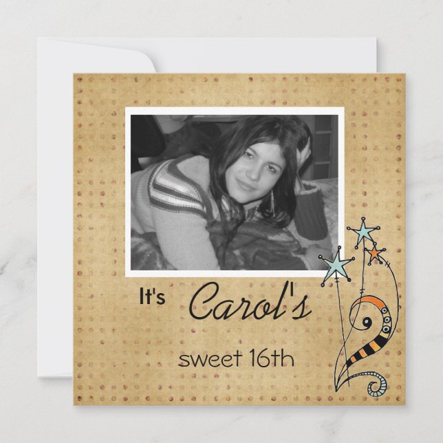 Invitation de fête d'anniversaire (Devant)