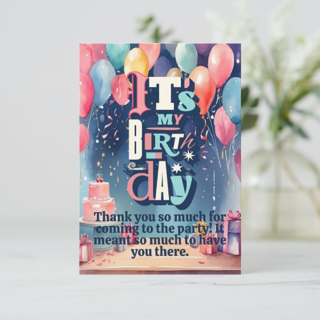 Invitation de fête d'anniversaire (Debout devant)