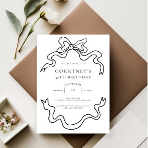 Invitation de fête d'anniversaire 30 ans avec un r