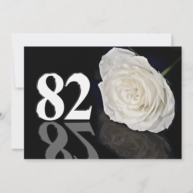Invitation de fête d'anniversaire 82 années (Devant)