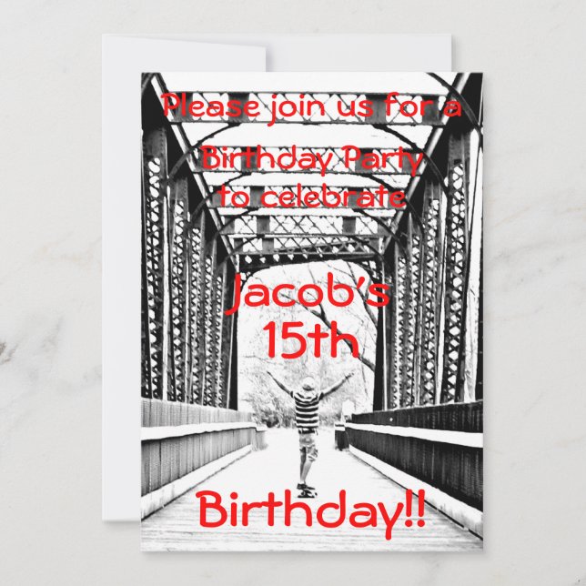 Invitation de fête d'anniversaire à bord (Devant)