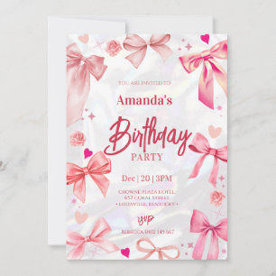 Invitation de fête d'anniversaire avec un élégant