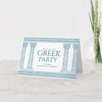 Invitation de fête d'anniversaire bleue avec colon
