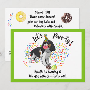 Invitation de fête d'anniversaire Cavalier King Ch
