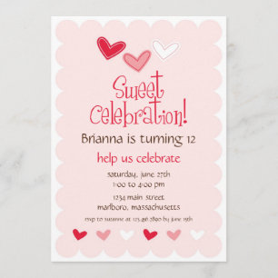 Invitation de fête d'anniversaire d'amoureux