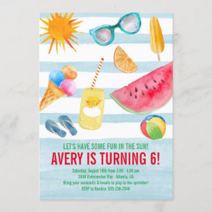 Invitation de fête d'anniversaire d'amusement