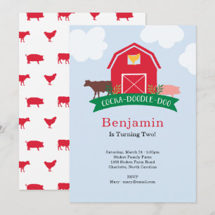 Invitation de fête d'anniversaire d'animal de