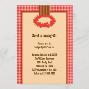 Invitation de fête d'anniversaire de BBQ