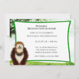 Invitation de fête d'anniversaire de Bigfoot