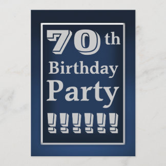 Invitation de fête d'anniversaire de bleu marine