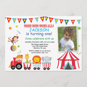 Invitation de fête d'anniversaire de carnaval de