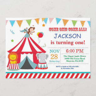 Invitation de fête d'anniversaire de carnaval de