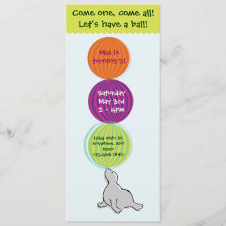 Invitation de fête d'anniversaire de chapiteau de