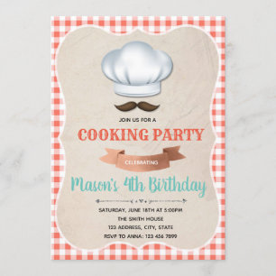 Invitation de fête d'anniversaire de chef