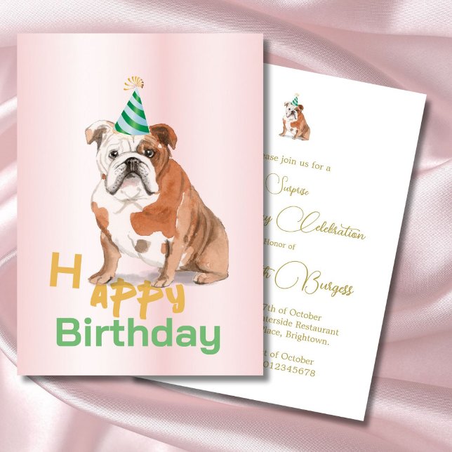 Invitation de fête d'anniversaire de chien (Créateur téléchargé)