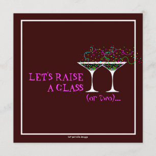 Invitation de fête d'anniversaire de cocktail de