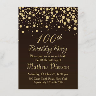 Invitation de fête d'anniversaire de confettis