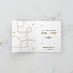 Invitation de fête d'anniversaire de construction