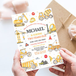 Invitation de fête d'anniversaire de construction