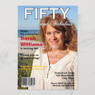 Invitation de fête d'anniversaire de couverture de