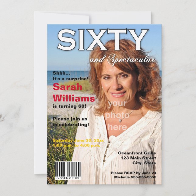 Invitation de fête d'anniversaire de couverture de (Devant)