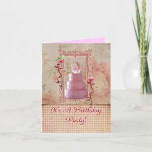 Invitation de fête d'anniversaire de fille de