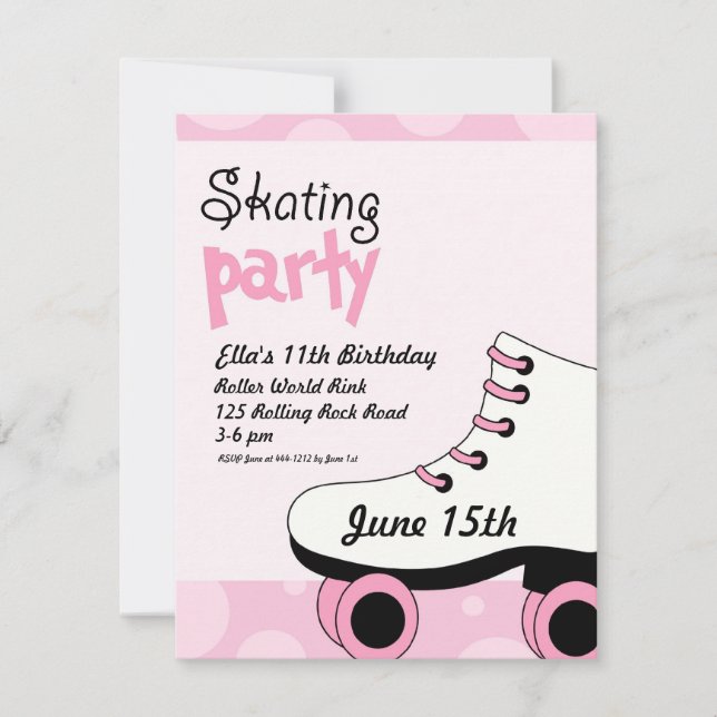 Invitation de fête d'anniversaire de filles de (Devant)