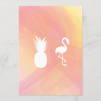 Invitation de fête d'anniversaire de Flamant rose