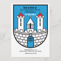 Invitation de fête d'anniversaire de forteresse