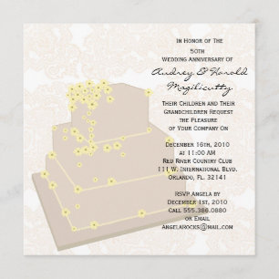 Invitation de fête d'anniversaire de gâteau de mar